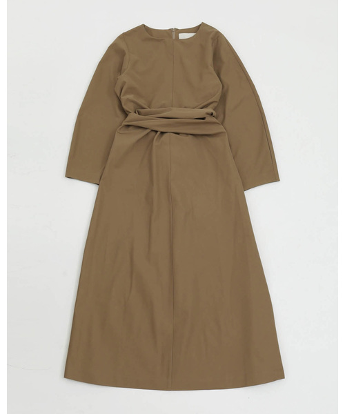 TODAYFUL（トゥデイフル）の「ウエストラップラウンドドレス（ワンピース・レディース・ベージュ/キナリ・36inch/38inch）」の9枚目の写真