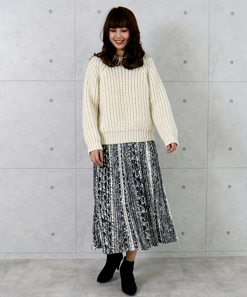 n'ee-ne（ネーネ）の「ビッグシルエットニット（ニット/セーター・レディース・アイボリー/ブラック/モカ/ベージュ/グリーン・FREE）」の19枚目の写真