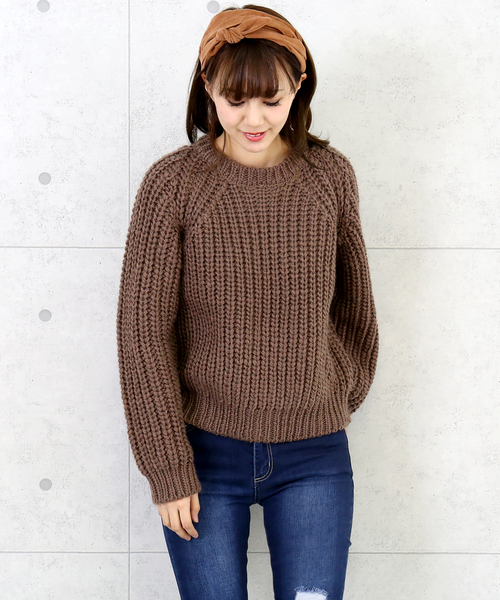 n'ee-ne（ネーネ）の「ビッグシルエットニット（ニット/セーター・レディース・アイボリー/ブラック/モカ/ベージュ/グリーン・FREE）」の17枚目の写真