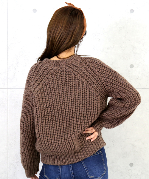 n'ee-ne（ネーネ）の「ビッグシルエットニット（ニット/セーター・レディース・アイボリー/ブラック/モカ/ベージュ/グリーン・FREE）」の15枚目の写真