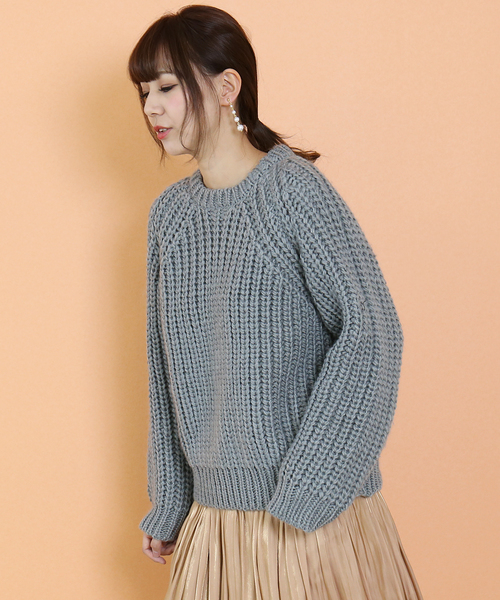 n'ee-ne（ネーネ）の「ビッグシルエットニット（ニット/セーター・レディース・アイボリー/ブラック/モカ/ベージュ/グリーン・FREE）」の14枚目の写真