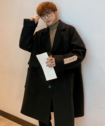 DAY CLOSET 袖 ロゴ オーバーサイズチェスターコート