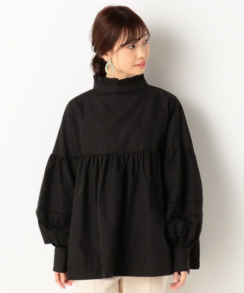 archives（アルシーヴ）の「ハイネックフレア2wayブラウス（シャツ/ブラウス・レディース・オフホワイト/ブラック/ピンク・MEDIUM）」の3枚目の写真