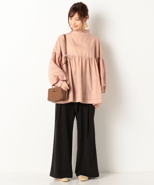 archives（アルシーヴ）の「ハイネックフレア2wayブラウス（シャツ/ブラウス・レディース・オフホワイト/ブラック/ピンク・MEDIUM）」の19枚目の写真