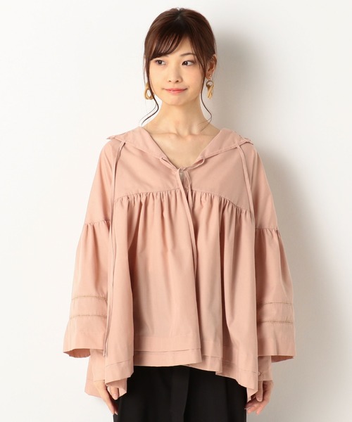 archives（アルシーヴ）の「ハイネックフレア2wayブラウス（シャツ/ブラウス・レディース・オフホワイト/ブラック/ピンク・MEDIUM）」の15枚目の写真