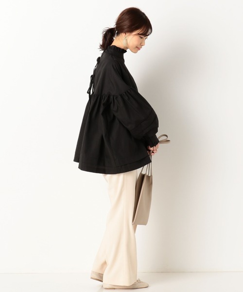 archives（アルシーヴ）の「ハイネックフレア2wayブラウス（シャツ/ブラウス・レディース・オフホワイト/ブラック/ピンク・MEDIUM）」の21枚目の写真