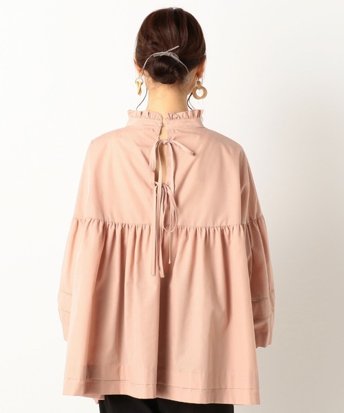 archives（アルシーヴ）の「ハイネックフレア2wayブラウス（シャツ/ブラウス・レディース・オフホワイト/ブラック/ピンク・MEDIUM）」の12枚目の写真