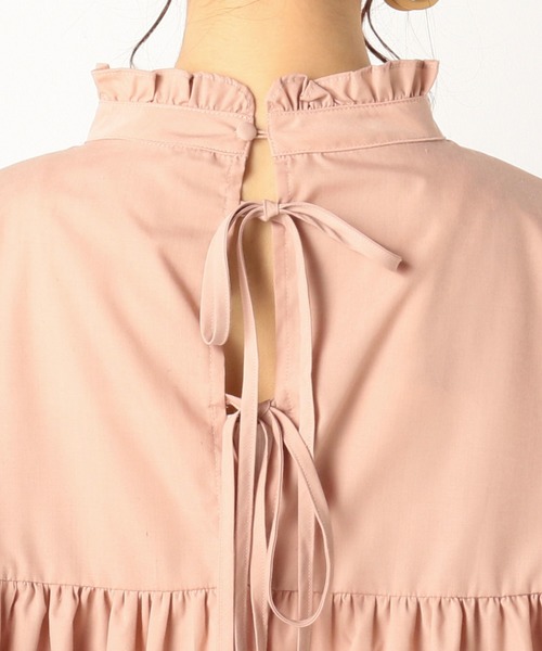 archives（アルシーヴ）の「ハイネックフレア2wayブラウス（シャツ/ブラウス・レディース・オフホワイト/ブラック/ピンク・MEDIUM）」の10枚目の写真