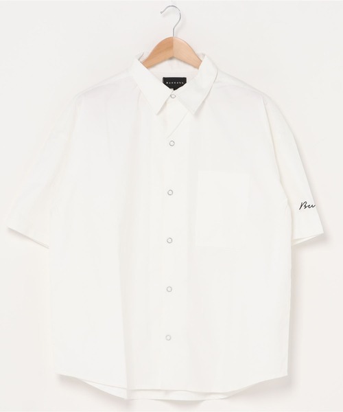 BUCCA 44（ブッカフォーティーフォー）の「【BUCCA 44】袖刺繍半袖オーバーシャツ（シャツ/ブラウス・メンズ・ホワイト/ブラック・XXX-LARGE/X-LARGE/LARGE/XX-LARGE/MEDIUM）」の7枚目の写真