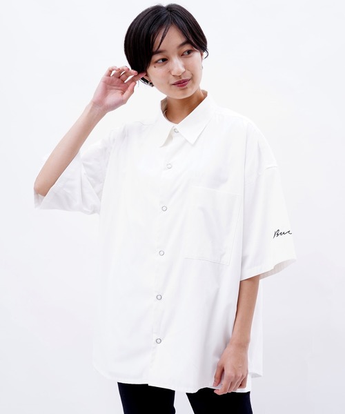 BUCCA 44（ブッカフォーティーフォー）の「【BUCCA 44】袖刺繍半袖オーバーシャツ（シャツ/ブラウス・メンズ・ホワイト/ブラック・XXX-LARGE/X-LARGE/LARGE/XX-LARGE/MEDIUM）」の8枚目の写真