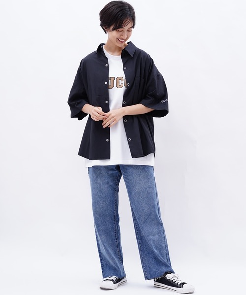 BUCCA 44（ブッカフォーティーフォー）の「【BUCCA 44】袖刺繍半袖オーバーシャツ（シャツ/ブラウス・メンズ・ホワイト/ブラック・XXX-LARGE/X-LARGE/LARGE/XX-LARGE/MEDIUM）」の13枚目の写真