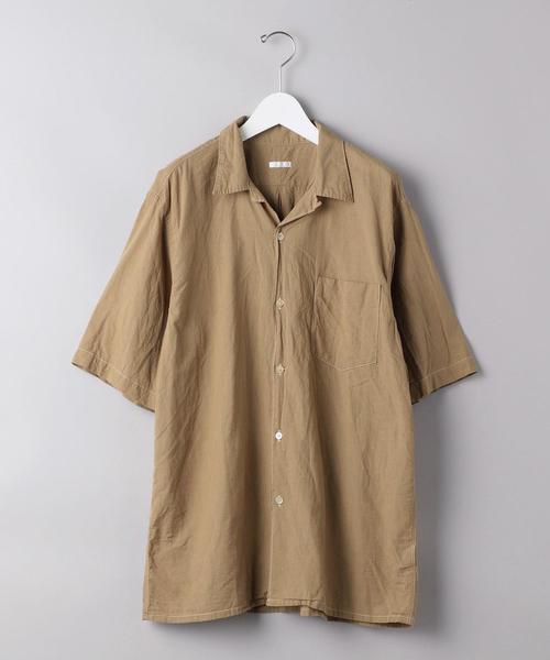 COMOLI(コモリ)の「<COMOLI(コモリ)> OPEN/C SHIRT■■■(シャツ/ブラウス・メンズ・ホワイト/ベージュ/ネイビー・3/1/2)」の2枚目の写真