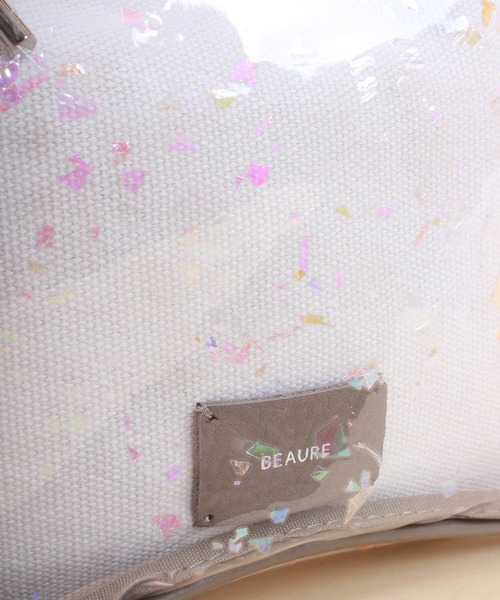 Beau're(ヴュレ)の「BEAURE ヴュレ クリア 巾着 ショルダー バッグ(ショルダーバッグ・レディース・ホワイト/パープル/グレー・FREE)」の9枚目の写真