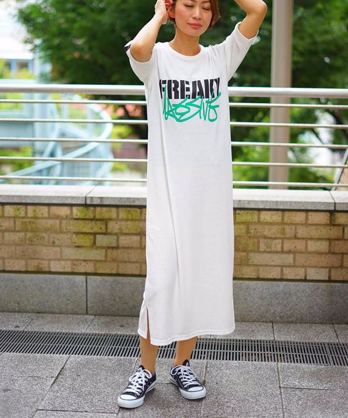 LB/S （エルビーエス）の「袖ラインワンピース ロング丈/マキシ丈（ワンピース・レディース・ホワイト/ブラック・MEDIUM/LARGE）」の11枚目の写真