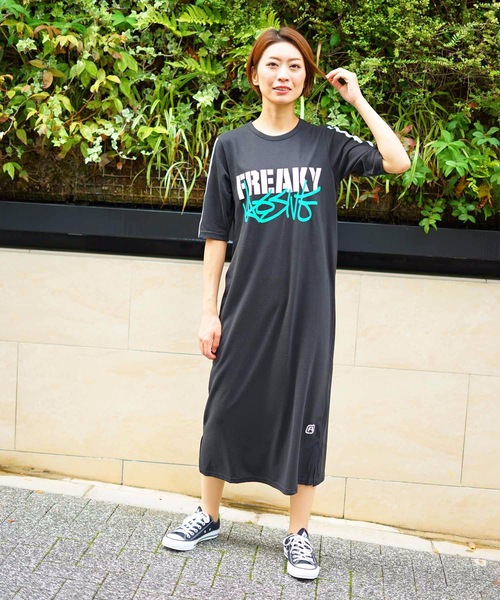 LB/S （エルビーエス）の「袖ラインワンピース ロング丈/マキシ丈（ワンピース・レディース・ホワイト/ブラック・MEDIUM/LARGE）」の6枚目の写真