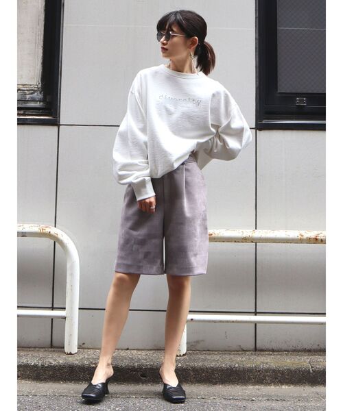 EMODA(エモダ)の「タックウエストハーフパンツ(その他パンツ・レディース・ブラック/ベージュ/グレー/その他・SMALL/MEDIUM)」の8枚目の写真