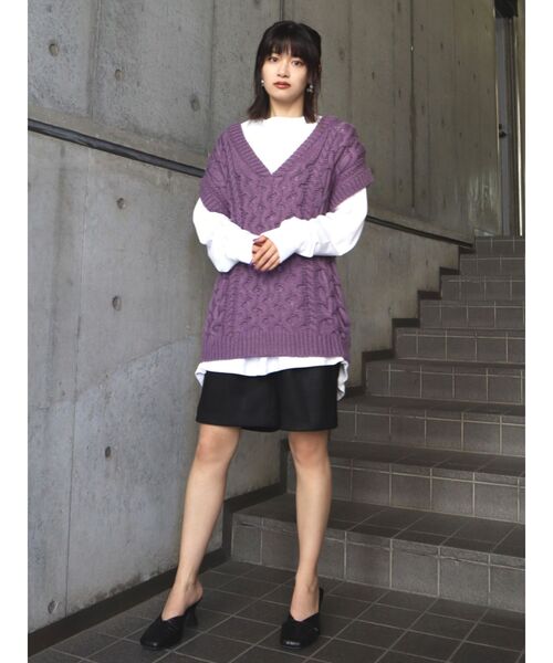 EMODA(エモダ)の「タックウエストハーフパンツ(その他パンツ・レディース・ブラック/ベージュ/グレー/その他・SMALL/MEDIUM)」の15枚目の写真