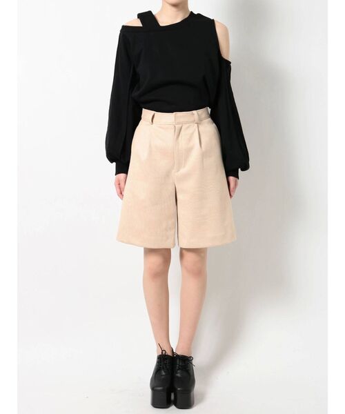 EMODA(エモダ)の「タックウエストハーフパンツ(その他パンツ・レディース・ブラック/ベージュ/グレー/その他・SMALL/MEDIUM)」の7枚目の写真