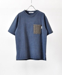 ハリスツイードポケットヘビー天竺ユーズド加工Tシャツ
