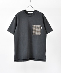ハリスツイードポケットヘビー天竺ユーズド加工Tシャツ