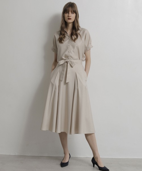 TONAL（トーナル）の「パール釦タックスリーブオープンシャツ（シャツ 