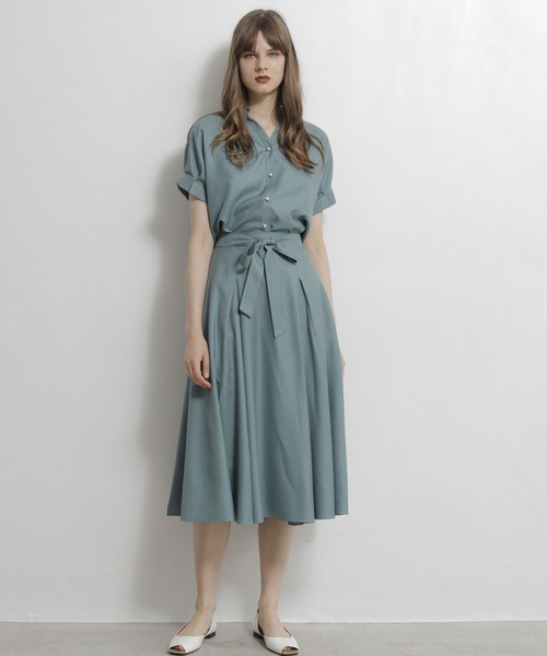 TONAL（トーナル）の「パール釦タックスリーブオープンシャツ（シャツ 