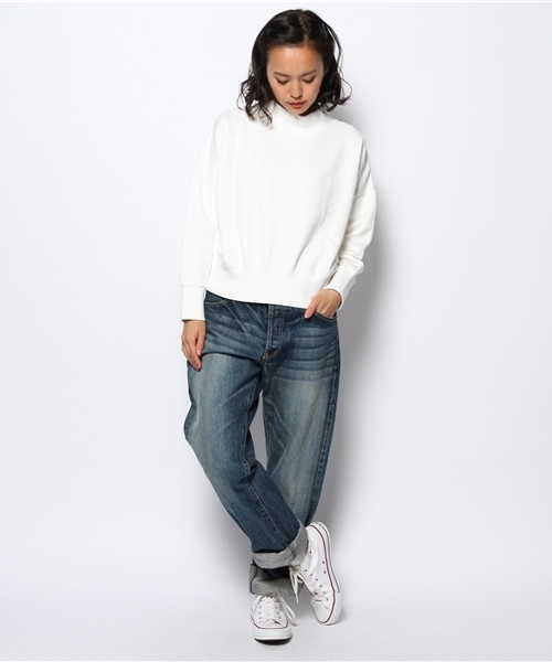 Ray BEAMS（レイビームス）の「Ray BEAMS / スウェット ハイネック プルオーバー（スウェット・レディース・オフホワイト/シルバー/ブラック・ONE SIZE）」の7枚目の写真