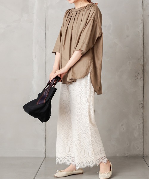 PUAL CE CIN（ピュアルセシン）の「【Du noir】ペーパー加工ブラウス（シャツ/ブラウス・レディース・ブラック/グレー/キャメル・FREE）」の6枚目の写真