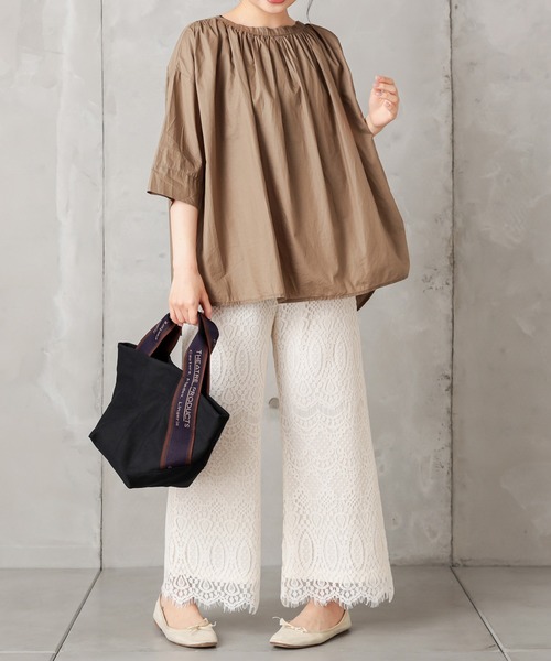 PUAL CE CIN（ピュアルセシン）の「【Du noir】ペーパー加工ブラウス（シャツ/ブラウス・レディース・ブラック/グレー/キャメル・FREE）」の7枚目の写真