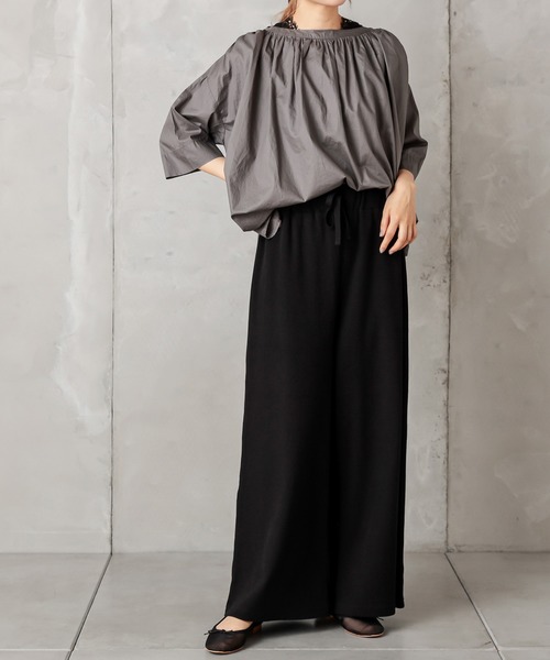 PUAL CE CIN（ピュアルセシン）の「【Du noir】ペーパー加工ブラウス（シャツ/ブラウス・レディース・ブラック/グレー/キャメル・FREE）」の13枚目の写真