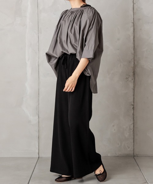 PUAL CE CIN（ピュアルセシン）の「【Du noir】ペーパー加工ブラウス（シャツ/ブラウス・レディース・ブラック/グレー/キャメル・FREE）」の14枚目の写真