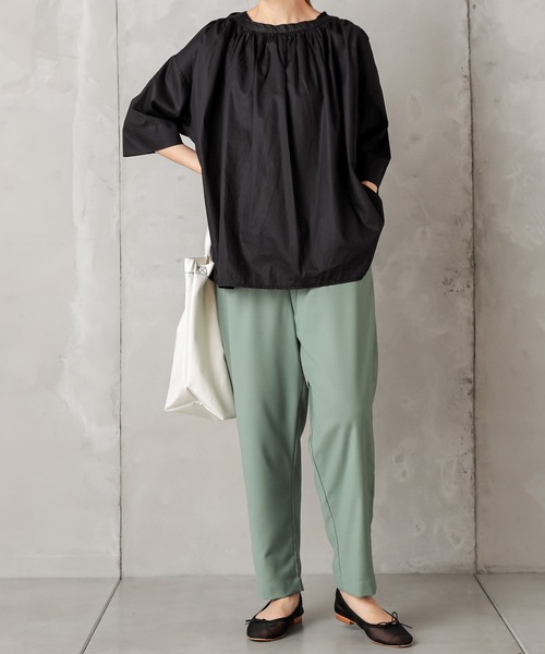 PUAL CE CIN（ピュアルセシン）の「【Du noir】ペーパー加工ブラウス（シャツ/ブラウス・レディース・ブラック/グレー/キャメル・FREE）」の18枚目の写真