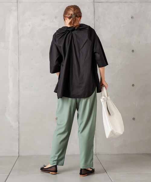 PUAL CE CIN（ピュアルセシン）の「【Du noir】ペーパー加工ブラウス（シャツ/ブラウス・レディース・ブラック/グレー/キャメル・FREE）」の20枚目の写真