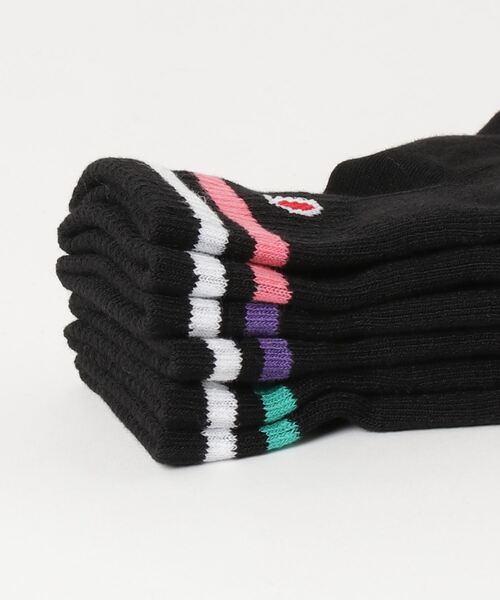 Champion（チャンピオン）の「【CHAMPION/チャンピオン】Ｗハーフレングスソックスライン３Ｐ　ＣＷＳＣＱ２０２　靴下　3足組（ソックス/靴下・レディース・ホワイト/ブラック・SMALL）」の4枚目の写真