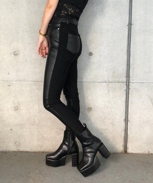 ENVYM（アンビー）の「ＰＵコンビジェギンス（その他パンツ・レディース・ブラック・S/M）」の6枚目の写真