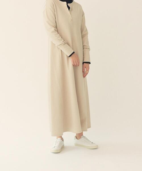 EMMEL REFINES(エメルリファインズ)の「【EMMEL REFINES】EM ROOM 前後2WAY ロングワンピース(ワンピース・レディース・ブラック/ベージュ・FREE)」の7枚目の写真