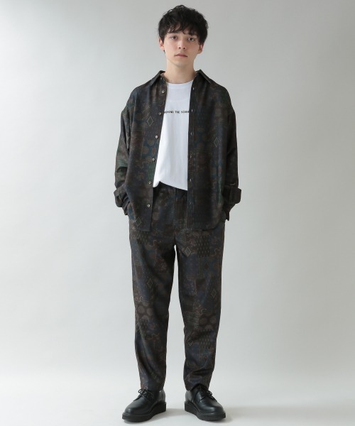 RAGEBLUE（レイジブルー）の「＜セットアップ着用可能＞裏起毛ダマスク柄イージーパンツ/924386（デニムパンツ・メンズ・ネイビー/ダークグレー・MEDIUM/LARGE）」の11枚目の写真