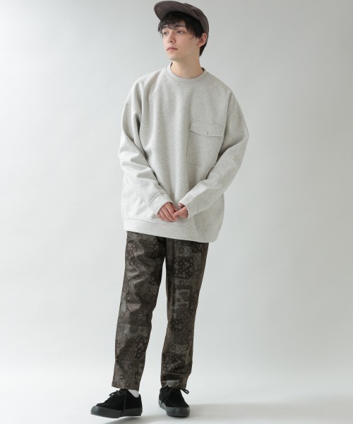 RAGEBLUE（レイジブルー）の「＜セットアップ着用可能＞裏起毛ダマスク柄イージーパンツ/924386（デニムパンツ・メンズ・ネイビー/ダークグレー・MEDIUM/LARGE）」の3枚目の写真