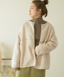 ITEMS URBANRESEARCH | ボアパイピングジャケット(ノーカラージャケット)