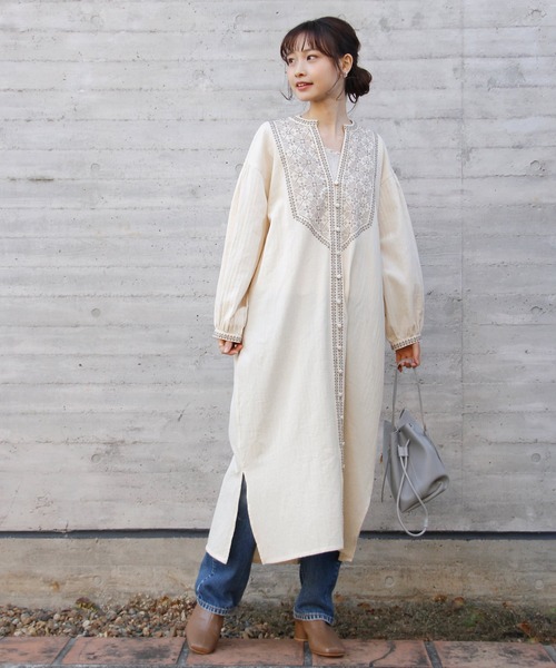 45r*pm 胸キュンの刺繍ワンピース。 とてもお洒落です。 楽天市場】＜40％OFF＞2024春【Seraph/セラフ】ドビーチェック