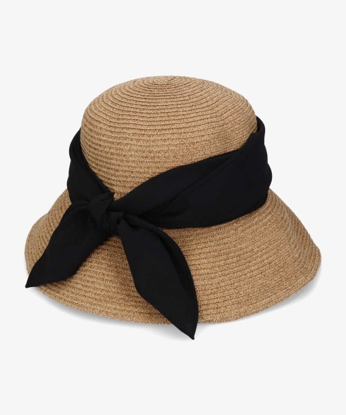 美品　Chapeau d' O Capeline シャポードオー　キャペリン Chapeau d' O PaperBraid Capeline | 56cm(56) BLACK (01