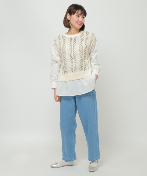 LBC（エルビーシー）の「ジャガードレイヤードプルオーバー（Tシャツ/カットソー・レディース・ベージュ/オフホワイト・M）」の12枚目の写真