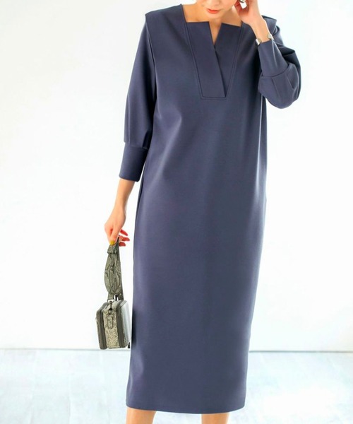 Luxe デザインネック立体ポンチワンピース Tシャツ カットソー Style Deli スタイルデリ のファッション通販 Zozotown