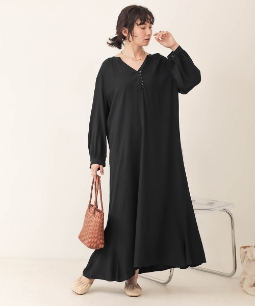 Bab(バブ)の「【WEB限定】ボリュームスリーブシャツワンピース(ワンピース・レディース・オフホワイト/ベージュ/ブラック・38)」の3枚目の写真