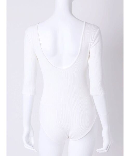 MURUA（ムルーア）の「バックオープンワッフルトップス（Tシャツ/カットソー・レディース・ホワイト/グレー・FREE）」の6枚目の写真