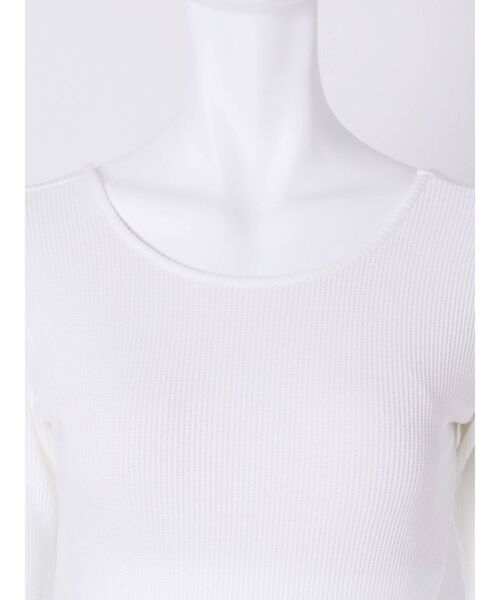 MURUA（ムルーア）の「バックオープンワッフルトップス（Tシャツ/カットソー・レディース・ホワイト/グレー・FREE）」の7枚目の写真