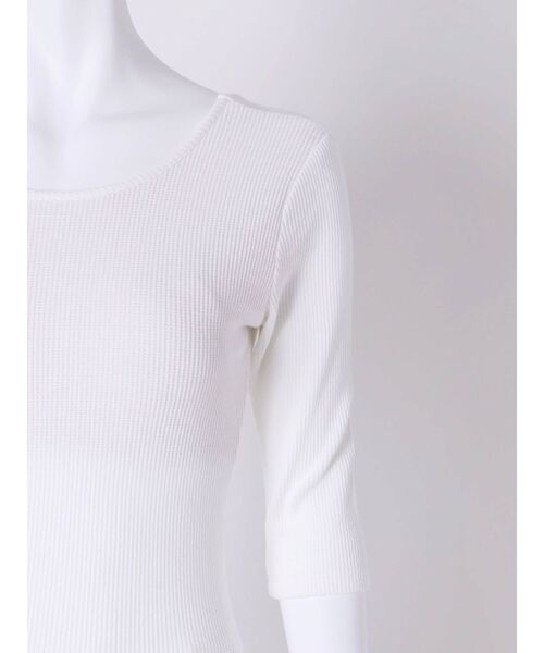 MURUA（ムルーア）の「バックオープンワッフルトップス（Tシャツ/カットソー・レディース・ホワイト/グレー・FREE）」の8枚目の写真