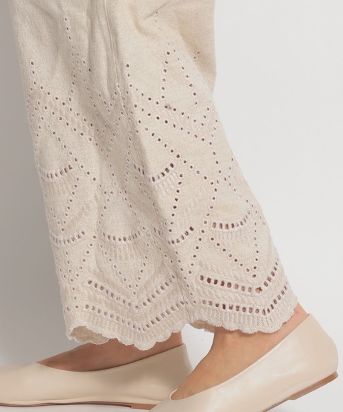 niko and...(ニコアンド)の「カットワークワイドパンツ(その他パンツ・レディース・ブラック/ライトベージュ・MEDIUM/LARGE)」の8枚目の写真