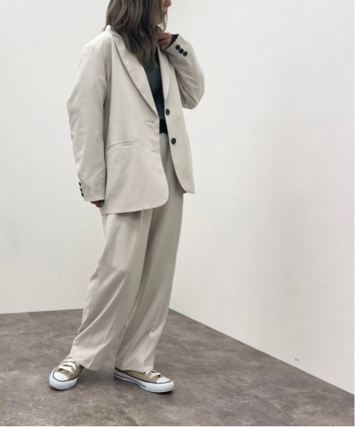 apres jour mignon（アプレジュールミニョン）の「シュエットストレートパンツ【ZOZOTOWN限定アイテム】（その他パンツ・レディース・ダークブラウン/アイボリー/ダークグリーン/ブルー系その他/ブラック/パープル/オレンジ・SMALL/X-LARGE/MEDIUM）」の13枚目の写真
