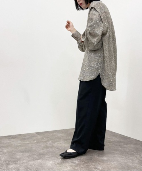 apres jour mignon（アプレジュールミニョン）の「シュエットストレートパンツ【ZOZOTOWN限定アイテム】（その他パンツ・レディース・ダークブラウン/アイボリー/ダークグリーン/ブルー系その他/ブラック/パープル/オレンジ・SMALL/X-LARGE/MEDIUM）」の22枚目の写真